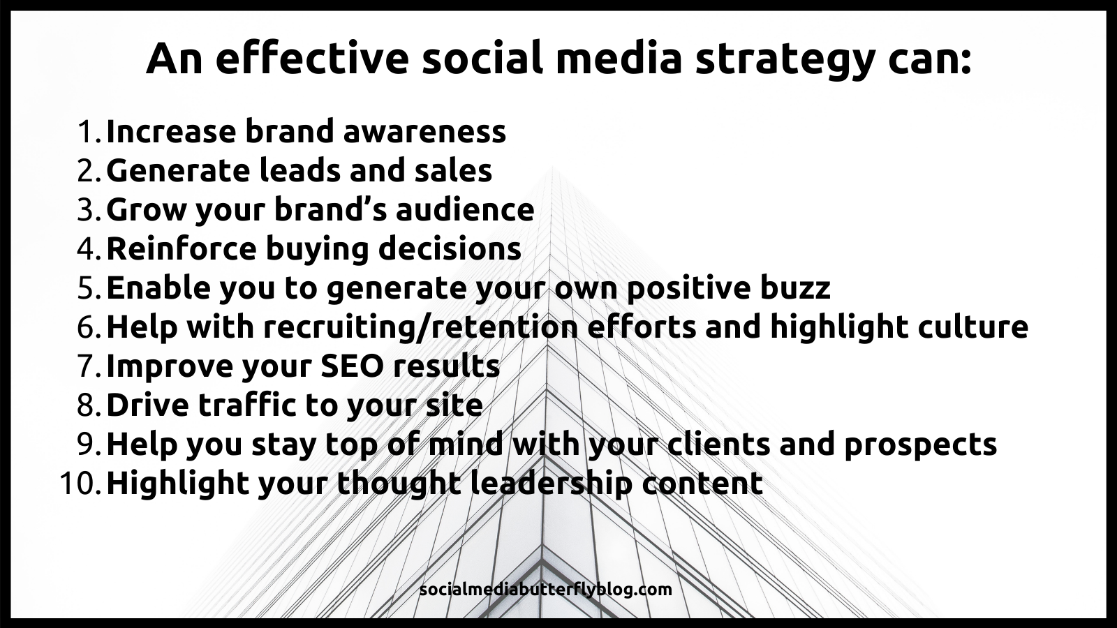 An effective social media strategy can (2)
